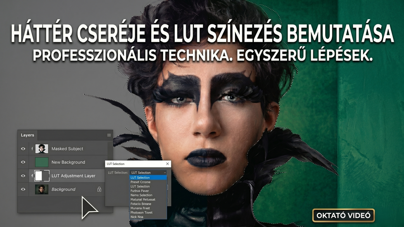 Háttér cseréje és LUT színezés bemutatása